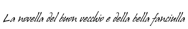 La novella del buon vecchio e della bella fanciulla
